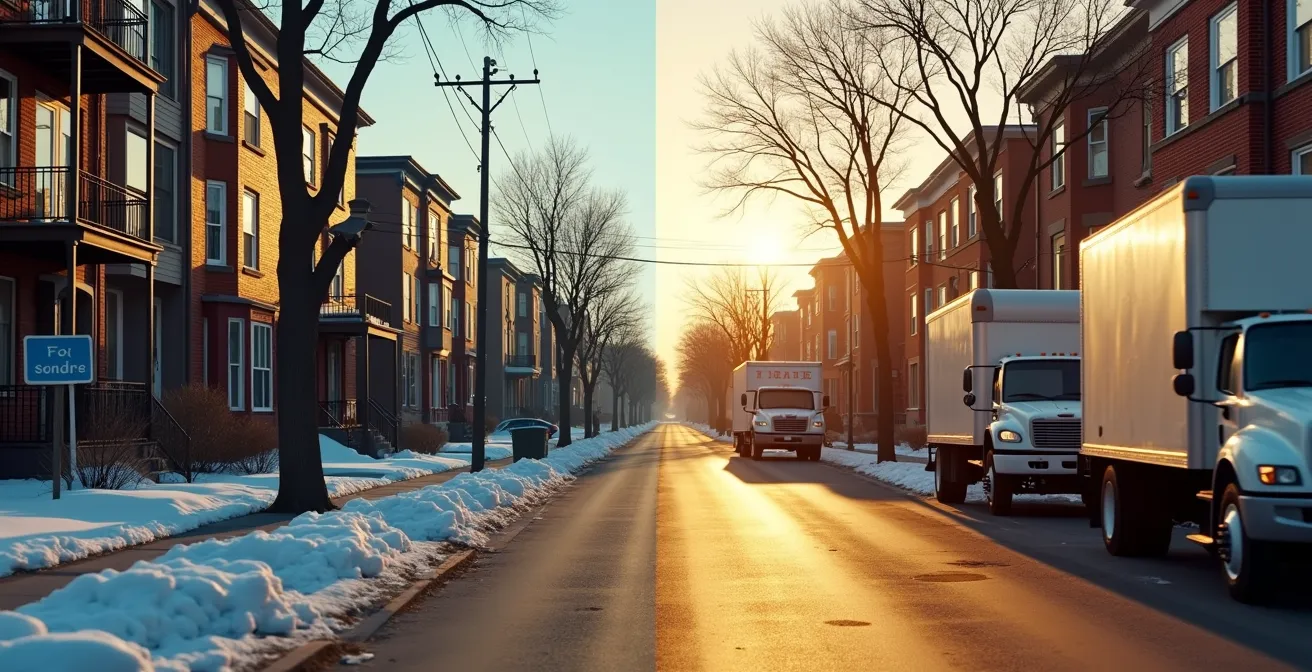 Graphique conceptuel montrant les variations saisonnières du marché immobilier québécois