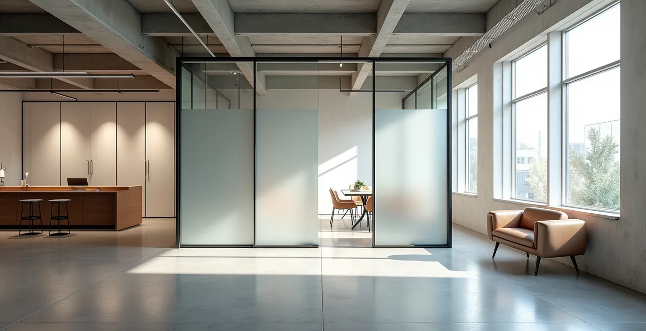 Intérieur moderne d'un espace commercial polyvalent adapté aux nouvelles réalités