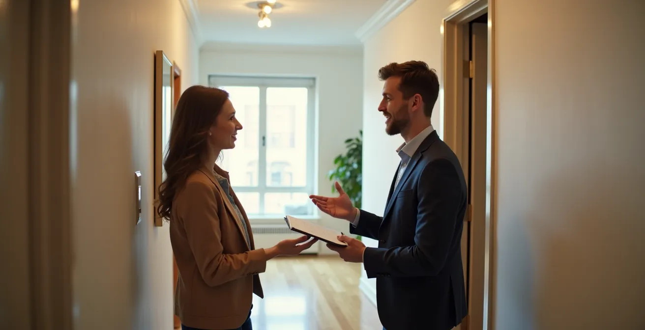 Inspection respectueuse d'un logement avec locataire présent