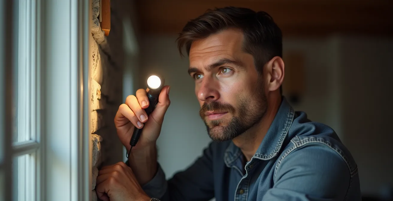 Inspection détaillée de matériaux de construction et finitions d'une maison rénovée