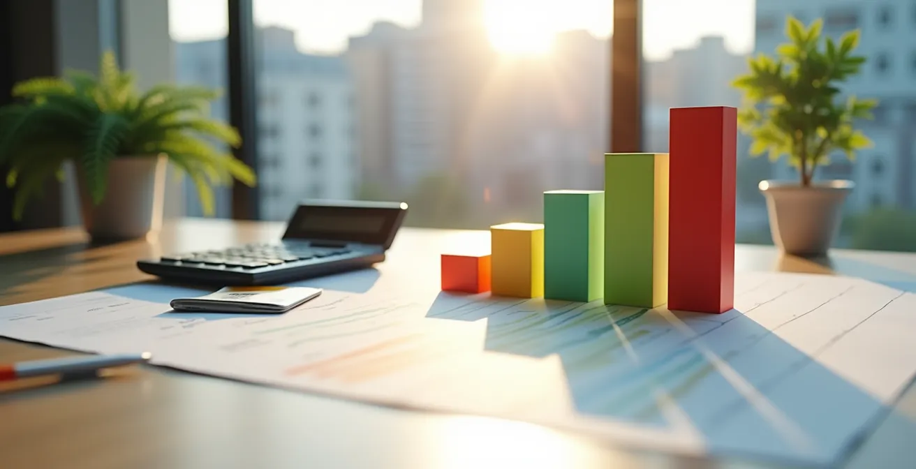 Représentation visuelle du ratio d'utilisation de crédit avec jauge colorée indiquant la zone optimale