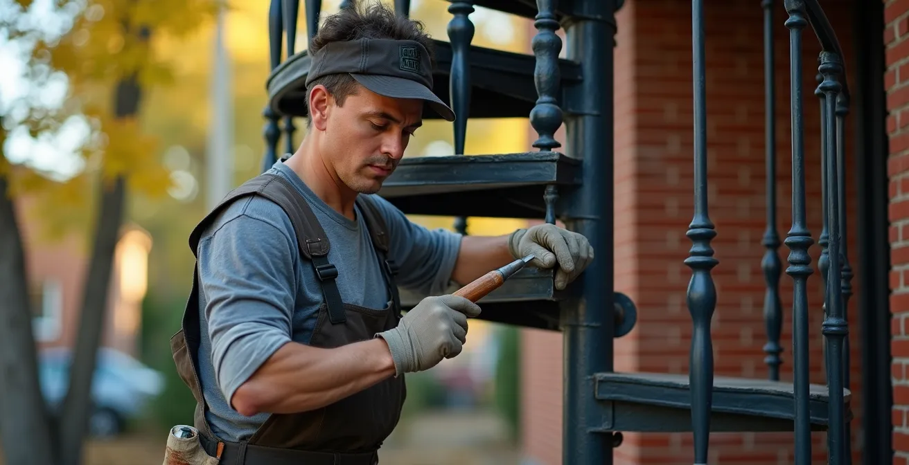 Rénovation d'un escalier extérieur typique d'un plex montréalais