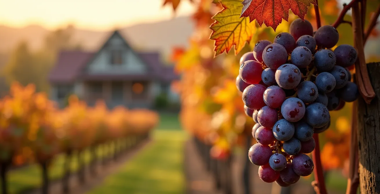 Chalet locatif moderne au cœur des vignobles estriens en automne